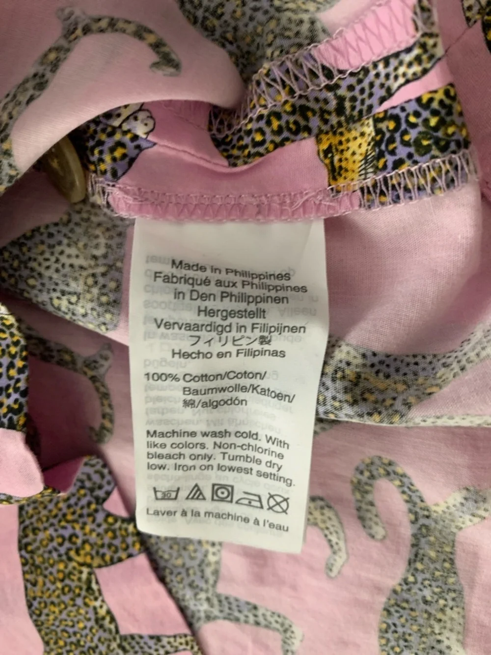 J.Crew Pink Cheetah Print Blouse XS Animal Print Cotton Top